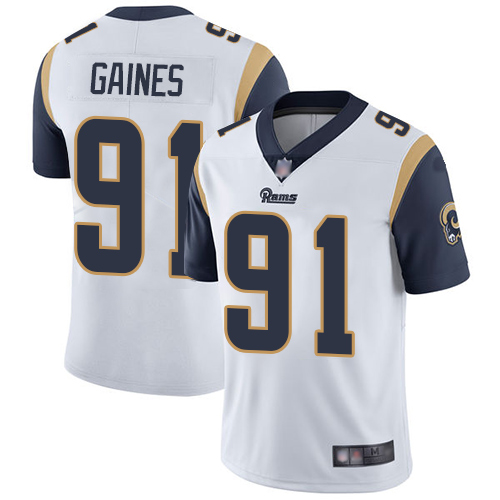Los Angeles Rams Limited White Men Greg Gaines Road Jersey NFL Football #91 Vapor Untouchable